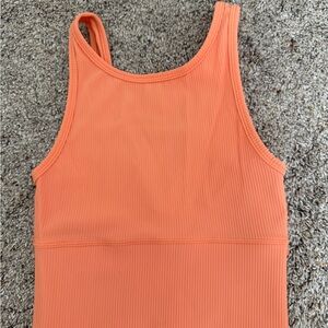 Lululemon Athletica Coral Ribbed Tank Top